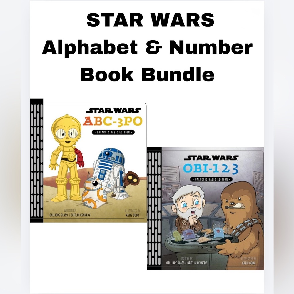 Star Wars ABC-3PO & OBI-123 Book Bundle – Set of 2 – Hardcover